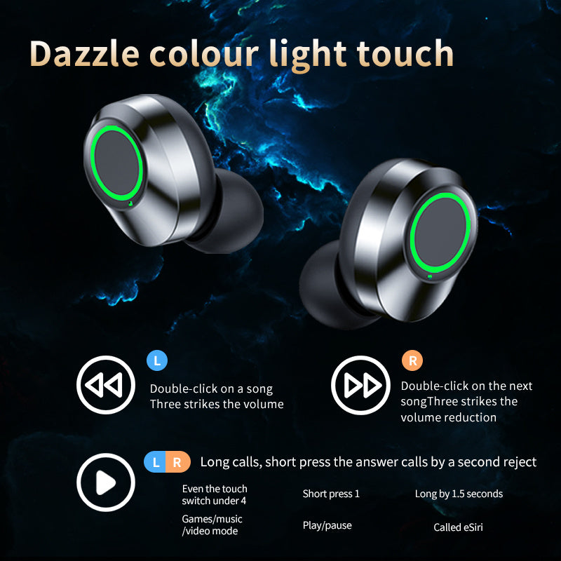 YD03 Smart Display Wireless Earbuds – LED Case + Touch Controls