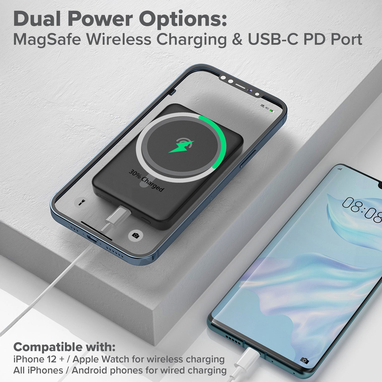 Magnetic Wireless Power Bank 5,000mAh